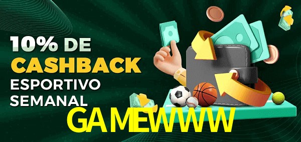 10% de bônus de cashback na GAMEWWW