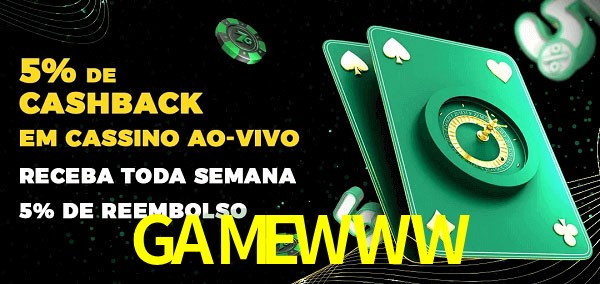 Promoções do cassino ao Vivo GAMEWWW